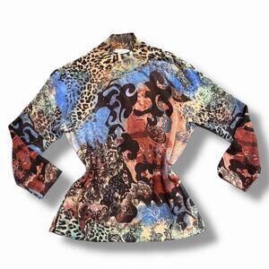 Alberto Makali Vintage Women’s Mock Neck 3/4 Sweater Size Large Whimsygoth